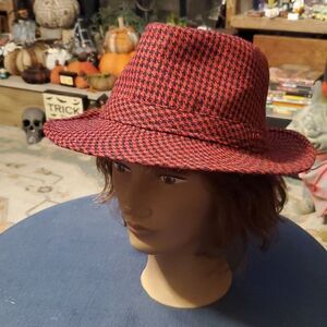 ‎Fall/Winter Hounds Tooth Trilby Fedora Hat